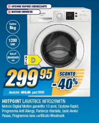 Sinergy Hotpoint Lavatrice NFR328WITN offerta