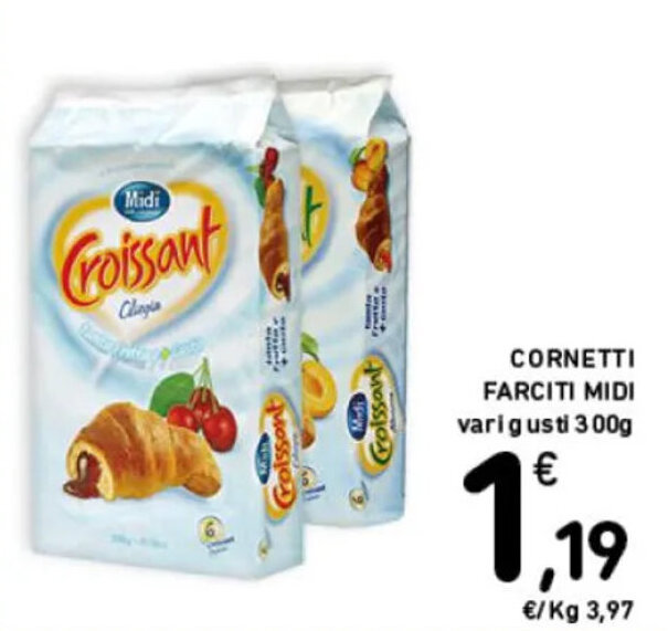 Spazio Conad CORNETTI FARCITI MIDI vari gusti 300g offerta