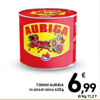 Spazio Conad TONNO AURIGA in olio di oliva 620g offerta