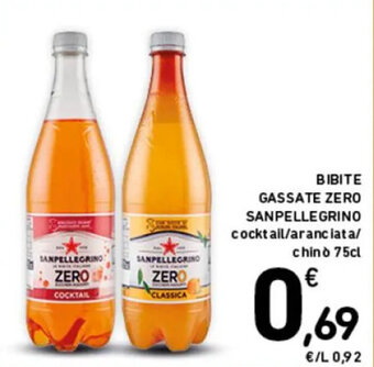 BIBITE GASSATE ZERO SANPELLEGRINO cocktail/aranciata/ chino 75cl