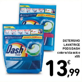 Spazio Conad DETERSIVO LAVATRICE PODS DASH colore/classico x55 offerta