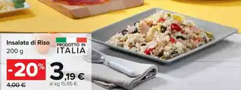 Carrefour Insalata di Riso PRODOTTO IN 200 g offerta