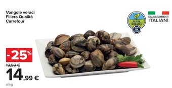 Carrefour Vongole veraci Filiera Qualità Carrefour offerta