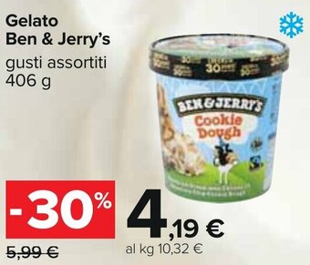 Carrefour Gelato Ben & Jerry's gusti assortiti 406 g offerta