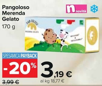 Carrefour Pangoloso Merenda Gelato 170 g offerta