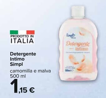 Carrefour Detergente Intimo Simpl camomilla e malva 500 ml offerta