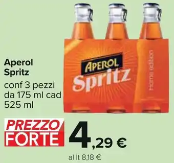 Carrefour Aperol Spritz conf 3 pezzi da 175 ml cad 525 ml offerta