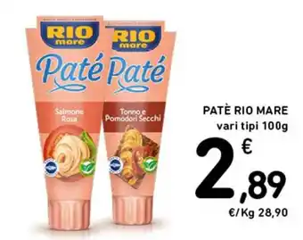 Spazio Conad PATÈ RIO MARE vari tipi 100g offerta