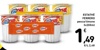 Spazio Conad ESTATHÈ FERRERO pesca/limone 3x200ml offerta