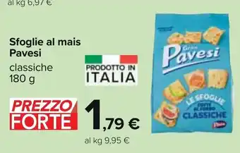 Carrefour Sfoglie al mais Pavesi classiche 180 g offerta