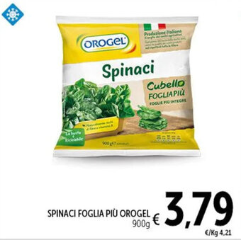 Spazio Conad SPINACI FOGLIA PIÙ OROGEL 900g offerta