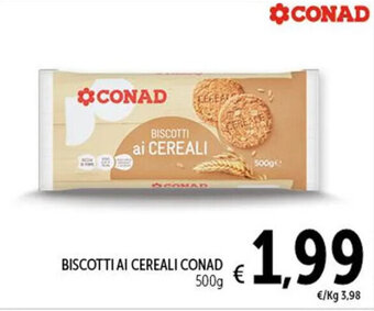 Spazio Conad BISCOTTI AI CEREALI CONAD 500g offerta