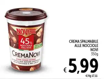 Spazio Conad CREMA SPALMABILE ALLE NOCCIOLE NOVI 350g offerta