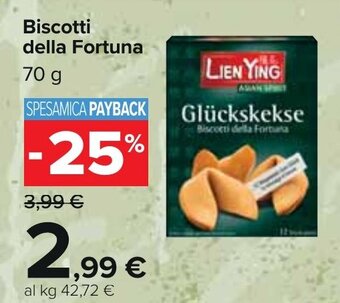 Carrefour Biscotti della Fortuna 70 g offerta
