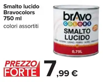 Carrefour Smalto lucido Bravocolors 750 ml colori assortiti offerta