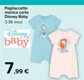 Carrefour Pagliaccetto manica corta Disney Baby 3-36 mesi offerta