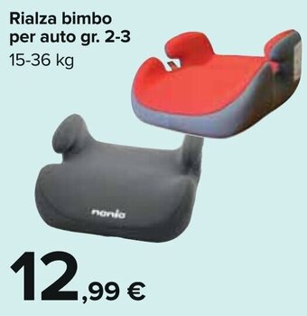Rialza bimbo per auto gr. 2-3 15-36 kg
