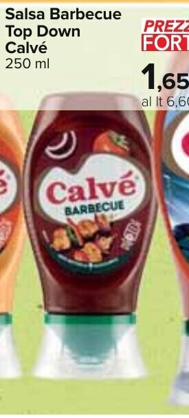 Carrefour Salsa Barbecue Top Down Calvé 250 ml offerta