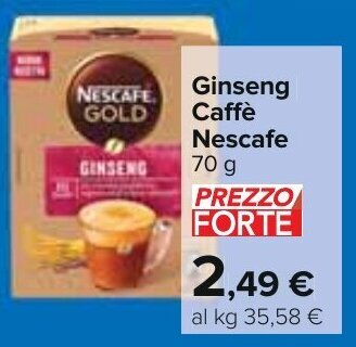 Carrefour Ginseng Caffè Nescafe 70 g offerta