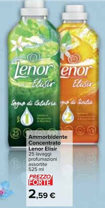 Carrefour Ammorbidente Concentrato Lenor Elisir 25 lavaggi profumazioni assortite 525 ml offerta