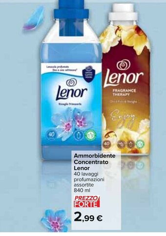 Carrefour Ammorbidente Concentrato Lenor 40 lavaggi profumazioni assortite 840 ml offerta