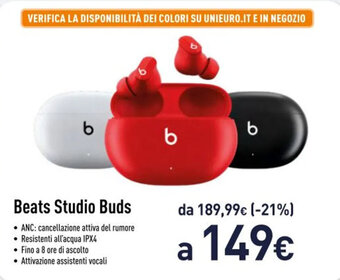 Unieuro Beats Studio Buds offerta