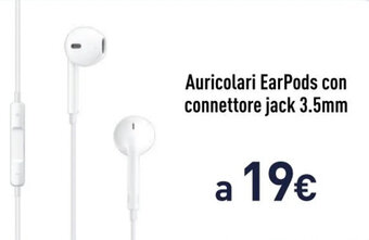 Unieuro Auricolari EarPods con connettore jack 3.5mm offerta