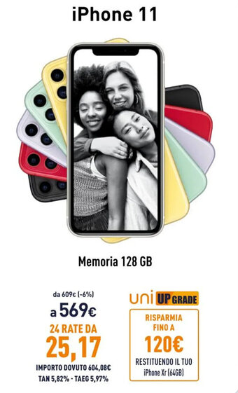Unieuro iPhone 11 Memoria 128 GB offerta