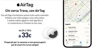 Unieuro AirTag Chi cerca Trova, con AirTag offerta