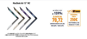 Unieuro MacBook Air 13" M2 offerta