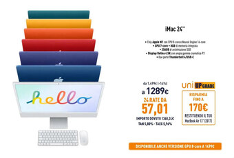 Unieuro iMac 24" offerta