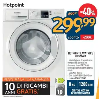 Sinergy HOTPOINT LAVATRICE NFR428W IT offerta