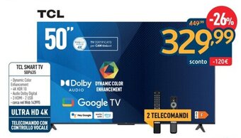 Sinergy TCL SMART TV 50P635 offerta