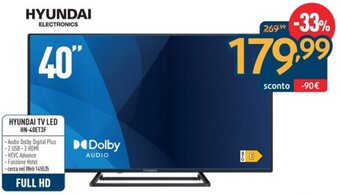 Sinergy HYUNDAI TV LED HN-40ET3F offerta
