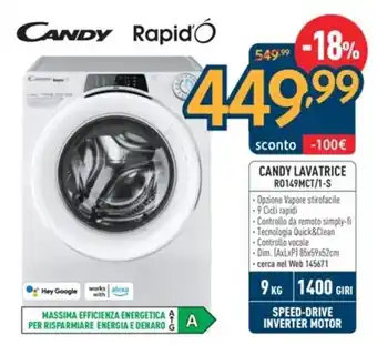 CANDY LAVATRICE R0149MCT/1-S