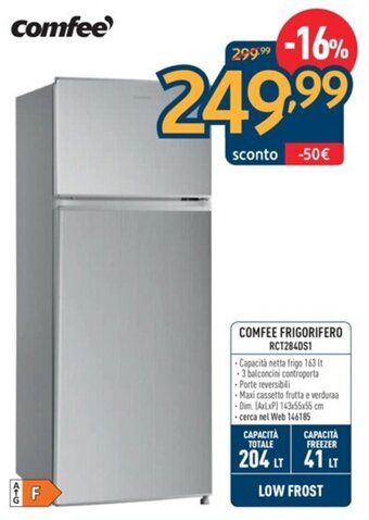 Sinergy COMFEE FRIGORIFERO RCT284DS1 offerta