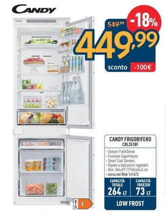 Sinergy CANDY FRIGORIFERO CBL3518F offerta