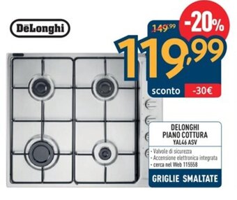 Sinergy DELONGHI PIANO COTTURA YAL46 ASV offerta