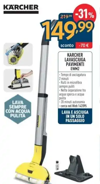 KARCHER LAVASCIUGA PAVIMENTI EWM2