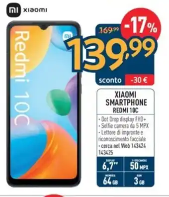 Sinergy XIAOMI SMARTPHONE REDMI 10C offerta