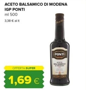 Tigre ACETO BALSAMICO DI MODENA IGP PONTI ml 500 offerta