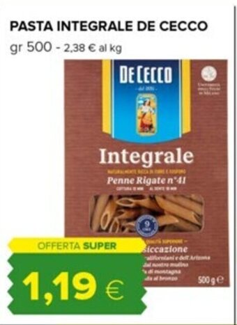 Tigre PASTA INTEGRALE DE CECCO gr 500 offerta