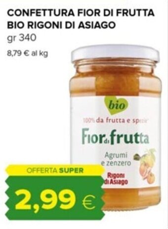 CONFETTURA FIOR DI FRUTTA BIO RIGONI DI ASIAGO gr 340