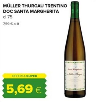 Tigre MÜLLER THURGAU TRENTINO DOC SANTA MARGHERITA cl 75 offerta