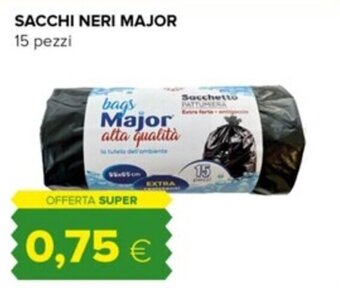 Tigre SACCHI NERI MAJOR 15 pezzi offerta
