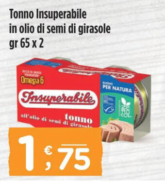 Crai Tonno Insuperabile in olio di semi di girasole gr 65 x 2 offerta