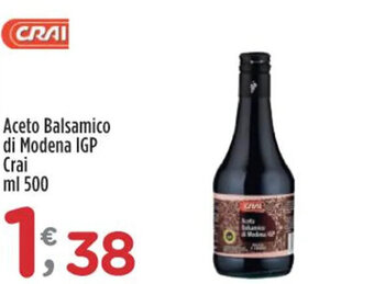 Crai Aceto Balsamico di Modena IGP Crai ml 500 offerta