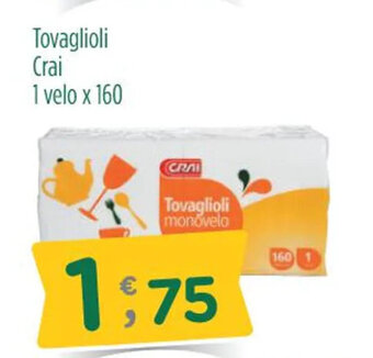 Crai Tovaglioli Crai 1 velo x 160 offerta