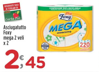 Crai Asciugatutto Foxy mega 2 veli x 2 offerta