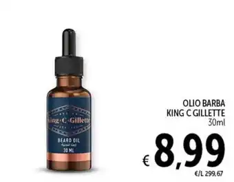 Spazio Conad OLIO BARBA KING C GILLETTE 30ml offerta